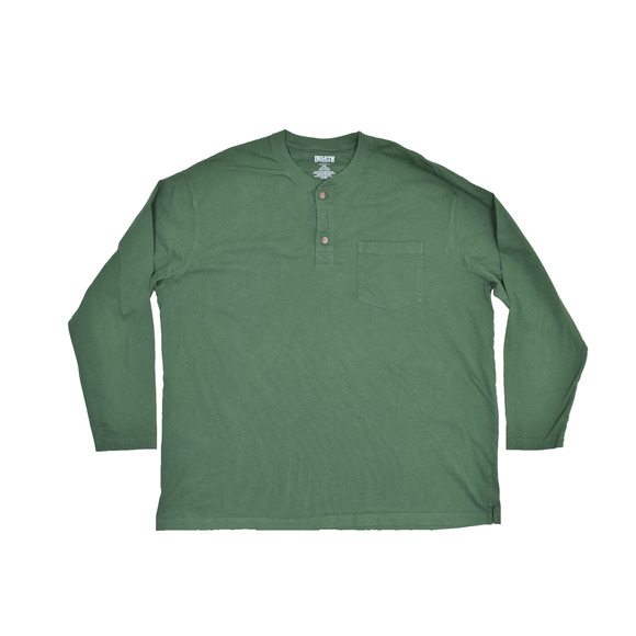 Duluth Trading Co. Longtail Henley T-Shirt Men's Big & Tall Size 2XL Green - Picture 1 of 8